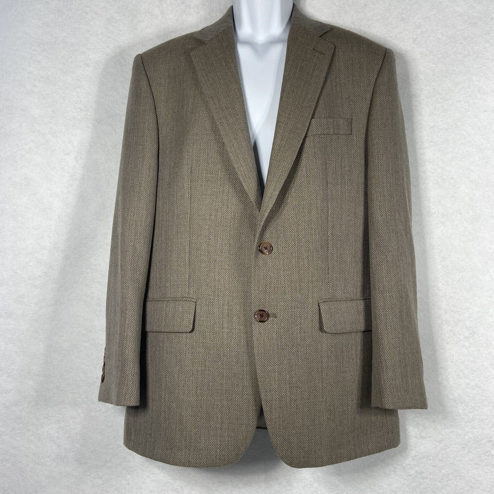 Vintage Ralph Lauren‎ Blazer Mens 41R Tan Sport Coat Jacket 100% Wool NWOT